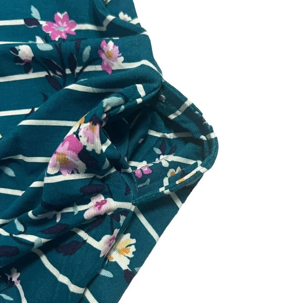 NEW Rumi + Ryder XS (4-5Y) Teal Striped Floral Dress